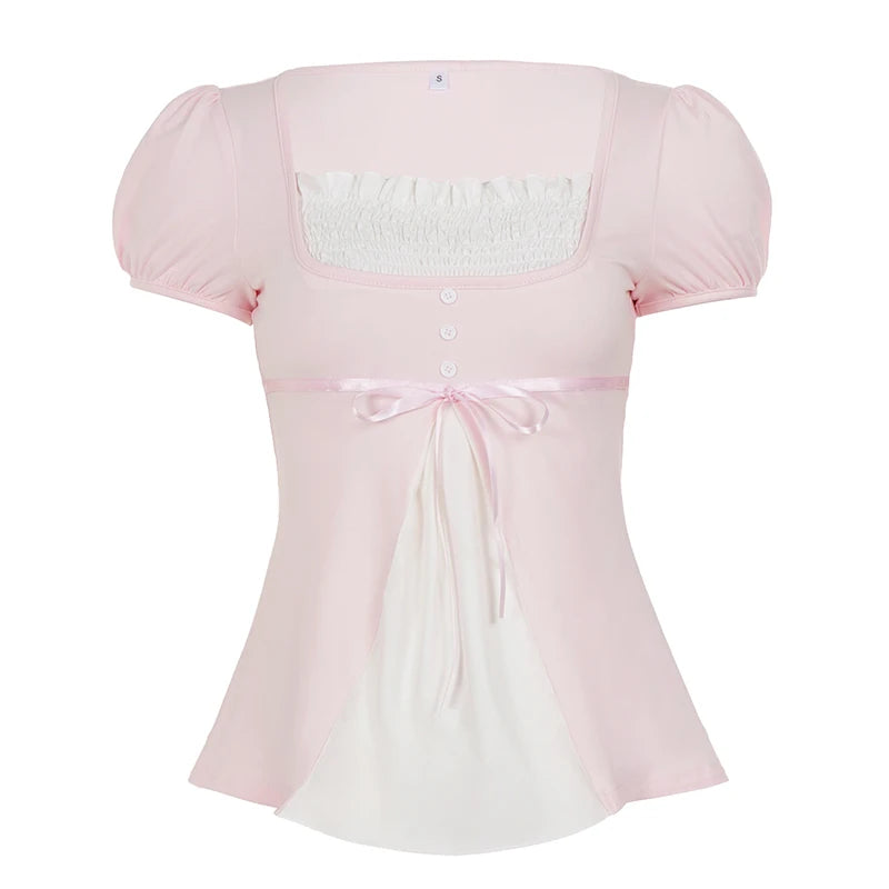Y2K Blouse Sweet Coquette