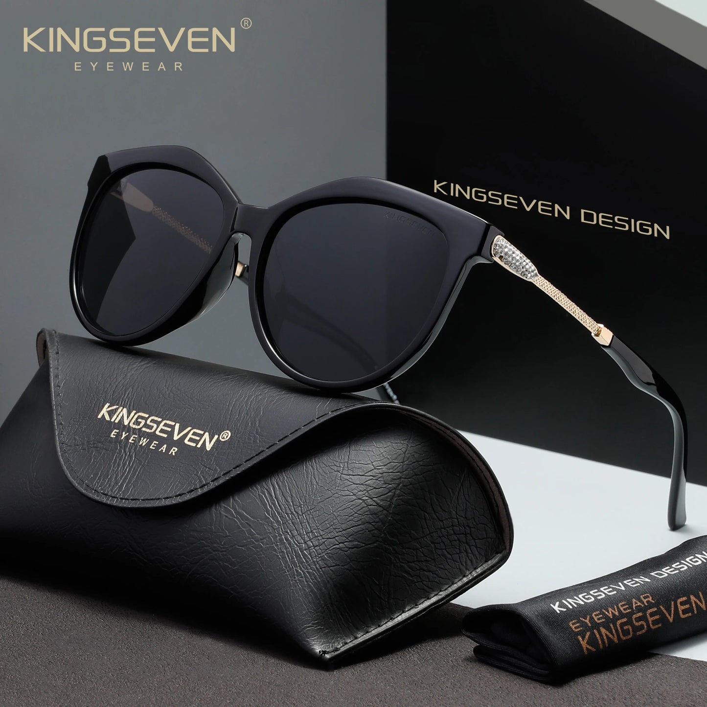 KINGSEVEN Casual Women Sunglasses Driving UV400 Polarized Protective