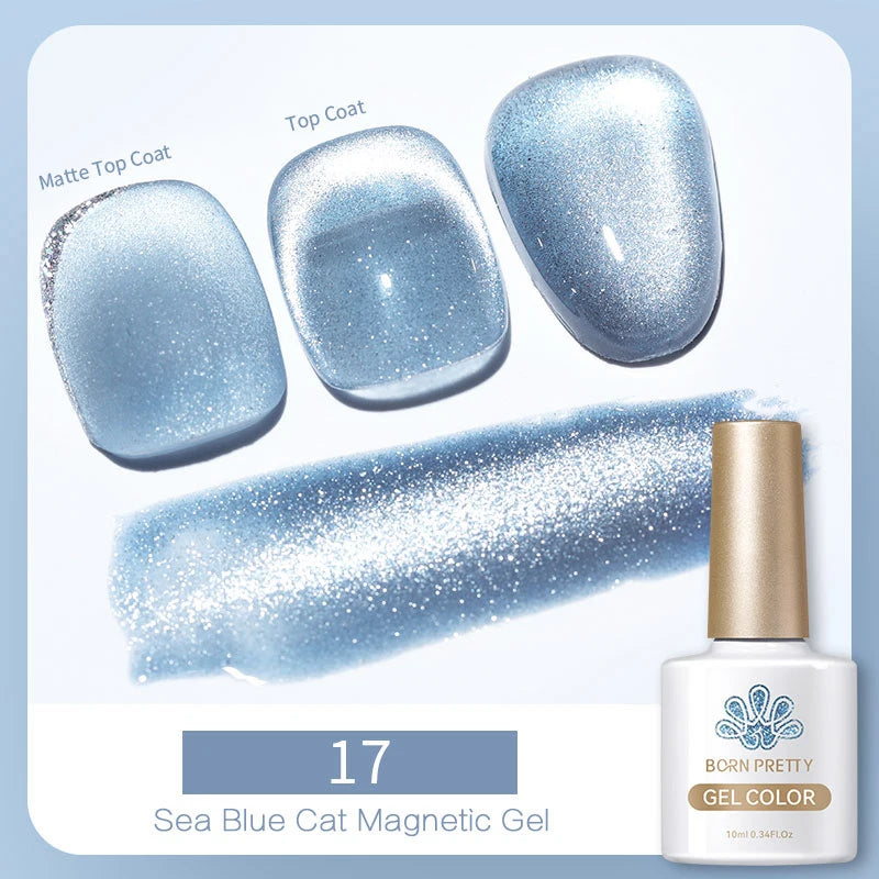 BORN PRETTY 10ml Pink Glass Cat Magnetic Gel