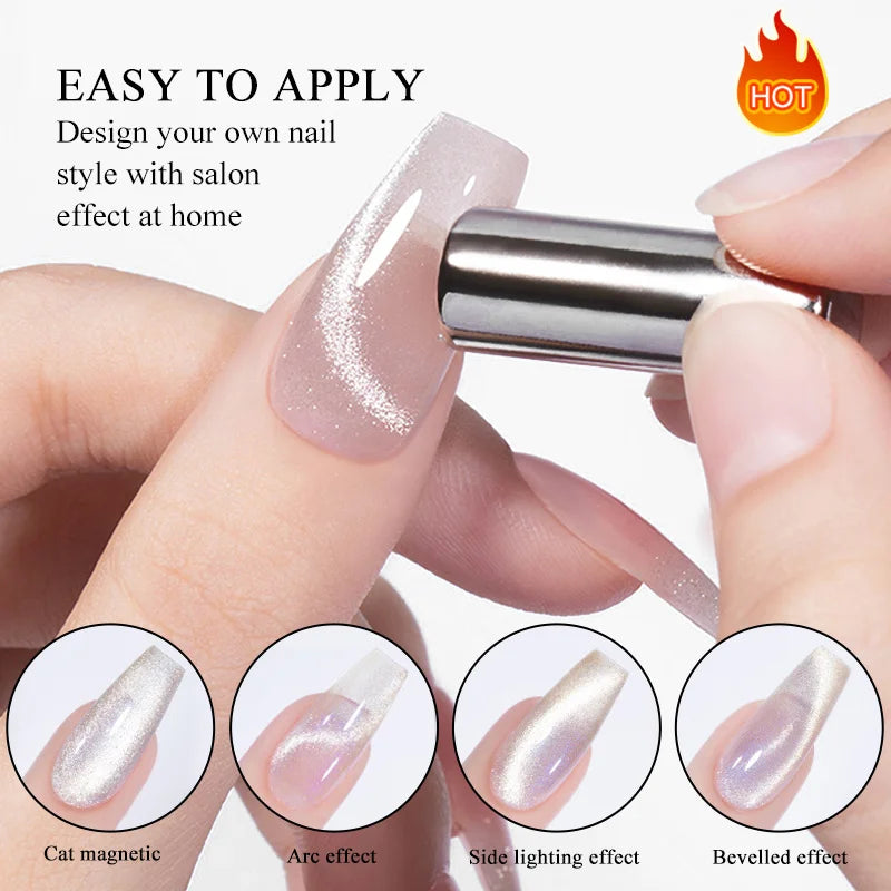 BORN PRETTY 10ml Pink Glass Cat Magnetic Gel