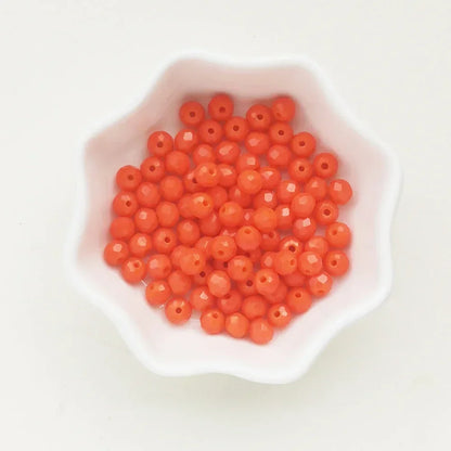50pcs 4*6mm Rondelle Austria faceted Flat Acrylic Round Beads