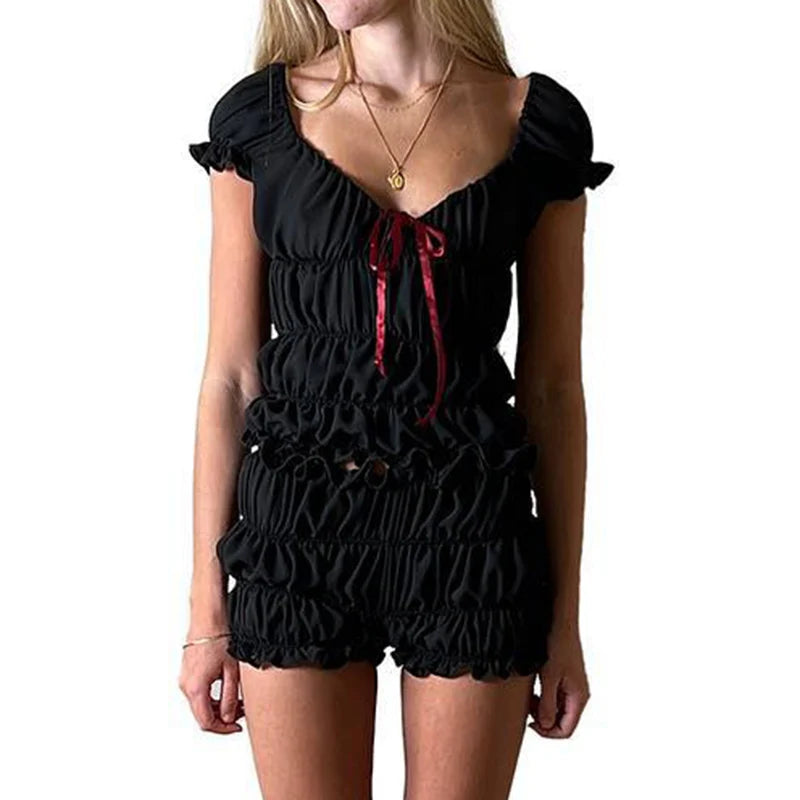 2 Piece Set Cottage Style Y2K Outfits