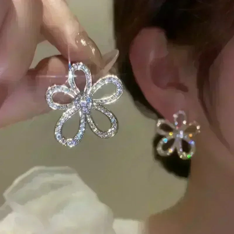 Teardrop Opal Zircon Butterfly Earrings