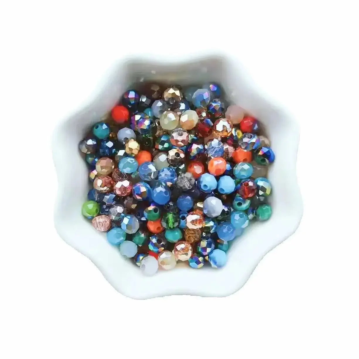 50pcs 4*6mm Rondelle Austria faceted Flat Acrylic Round Beads