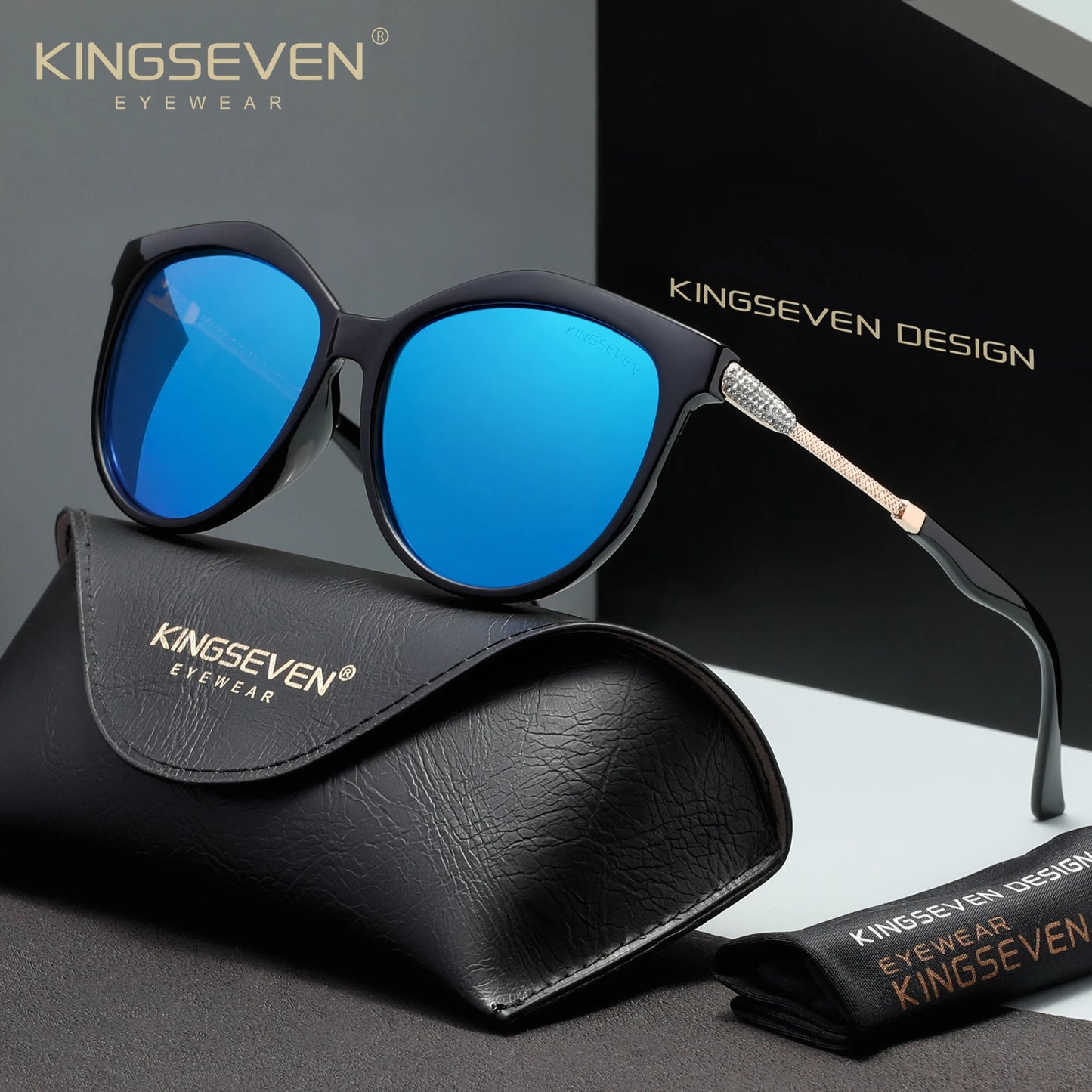 KINGSEVEN Casual Women Sunglasses Driving UV400 Polarized Protective