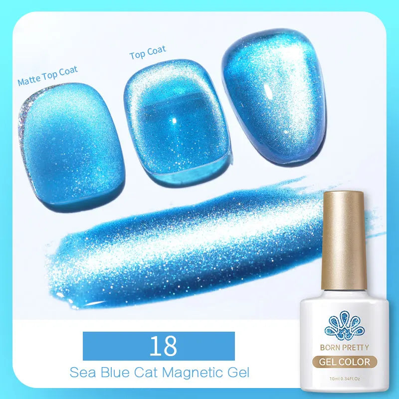 BORN PRETTY 10ml Pink Glass Cat Magnetic Gel