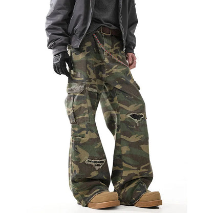 Multi-pockets Camouflage Cargo Pants Y2K Women