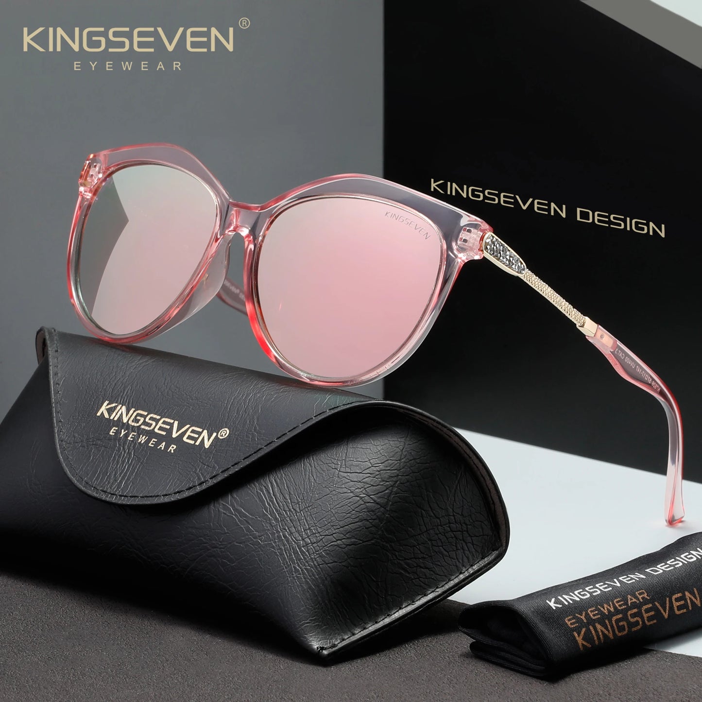 KINGSEVEN Casual Women Sunglasses Driving UV400 Polarized Protective