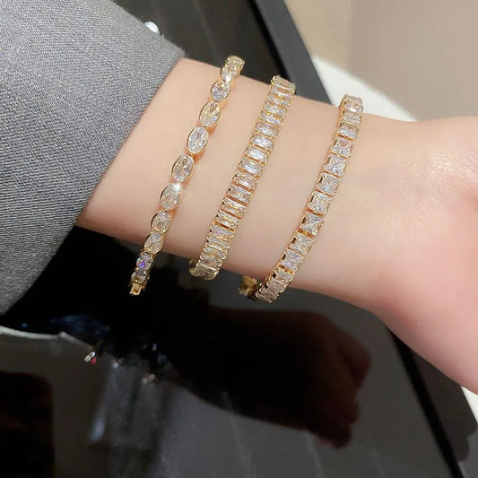 Sparkling Cubic Zircon Tennis Bracelets