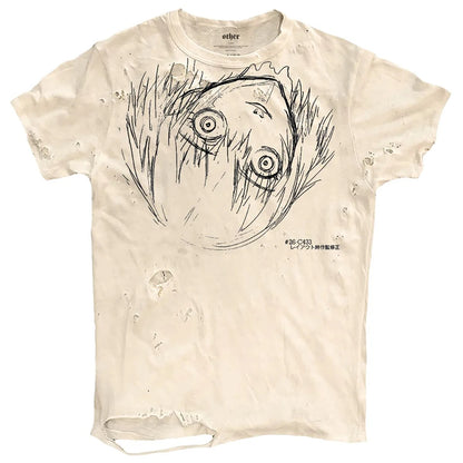 Vintage Ripped T Shirts Men Streetwear Harajuku Graphic