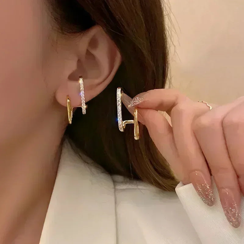 Teardrop Opal Zircon Butterfly Earrings
