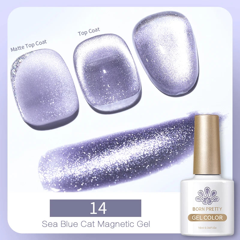 BORN PRETTY 10ml Pink Glass Cat Magnetic Gel