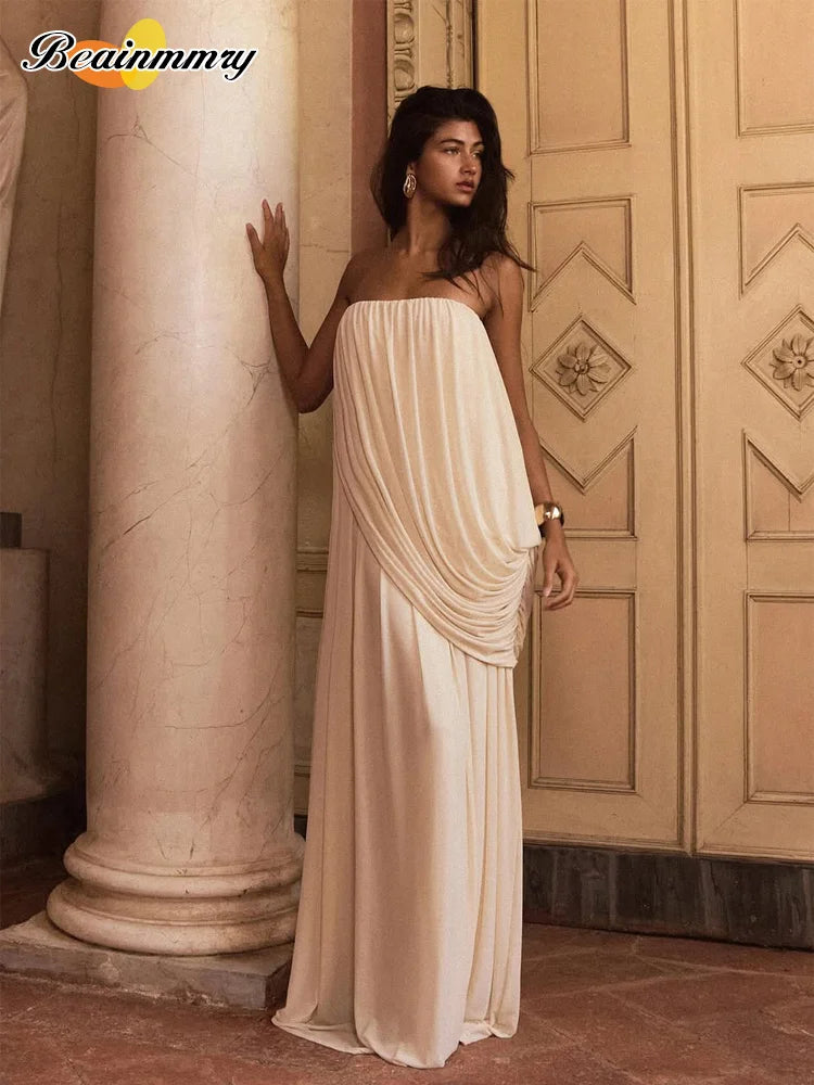 Sexy Strapless Maxi Dress