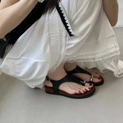 Low-heeled Transparent Rhinestone Shoes