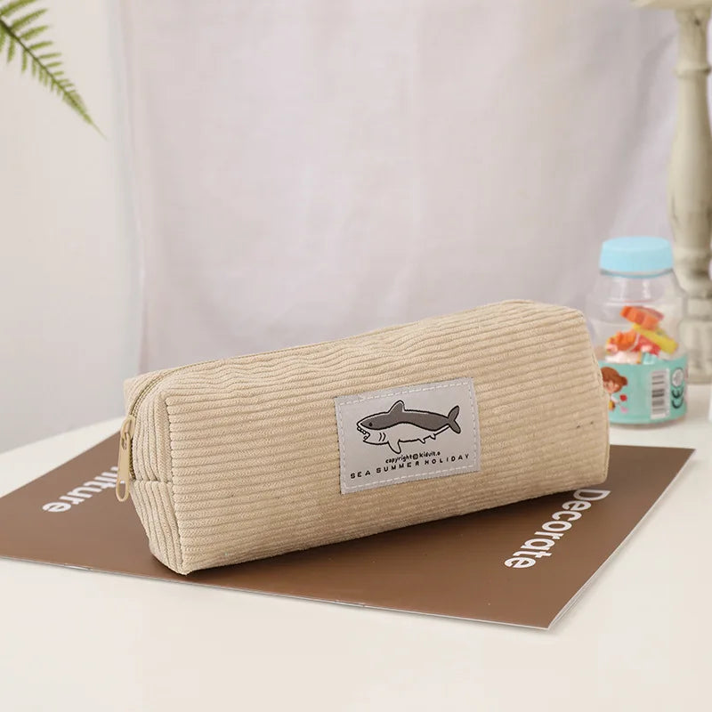 Cute Corduroy Pencil Case