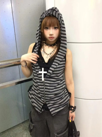 Hot Girl Gothic Fake Two Piece