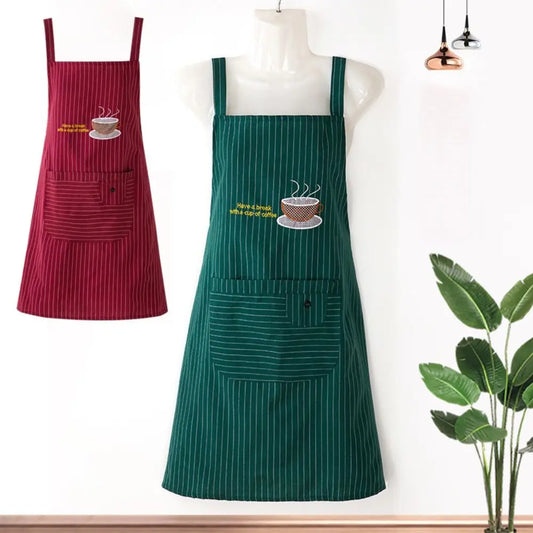 Stripe Cotton Kitchen Apron