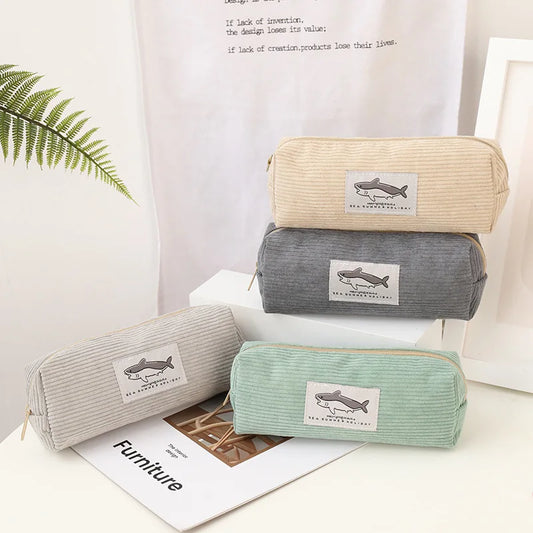 Cute Corduroy Pencil Case
