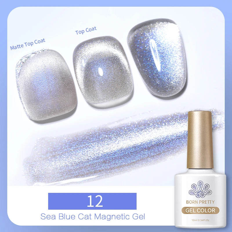 BORN PRETTY 10ml Pink Glass Cat Magnetic Gel