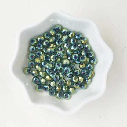 50pcs 4*6mm Rondelle Austria faceted Flat Acrylic Round Beads