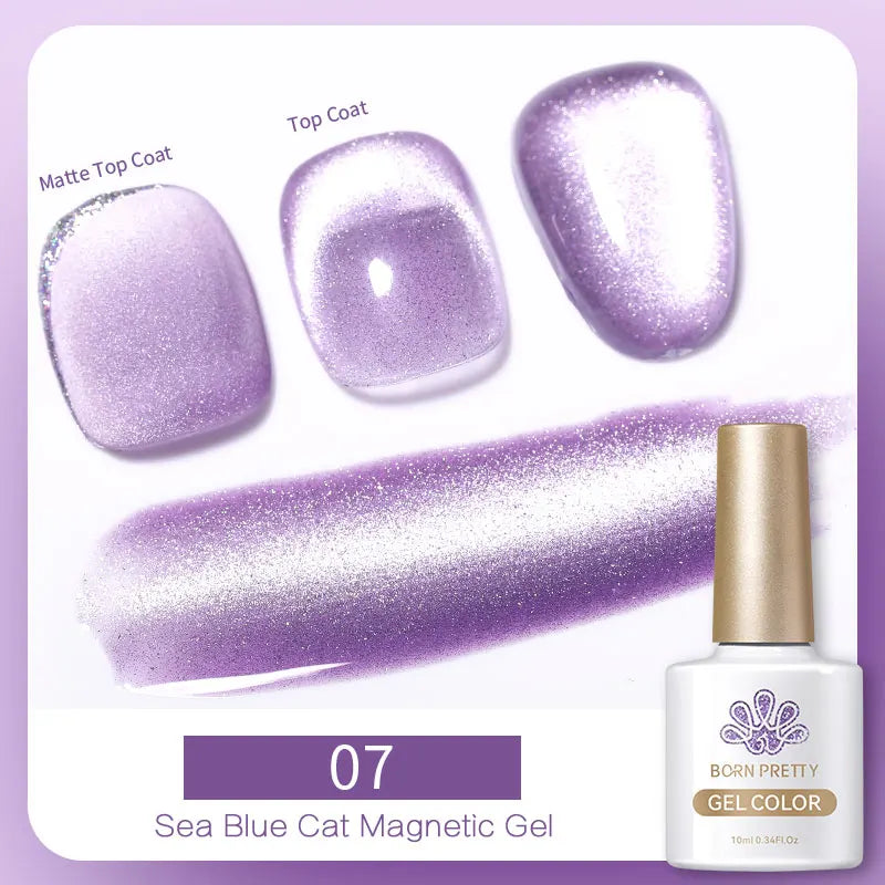 BORN PRETTY 10ml Pink Glass Cat Magnetic Gel