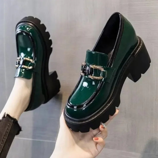 High-Heeled Metal-Decorated Shoes