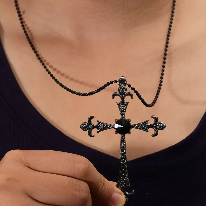 Gothic Cross Clavicle Chain Necklace Y2K