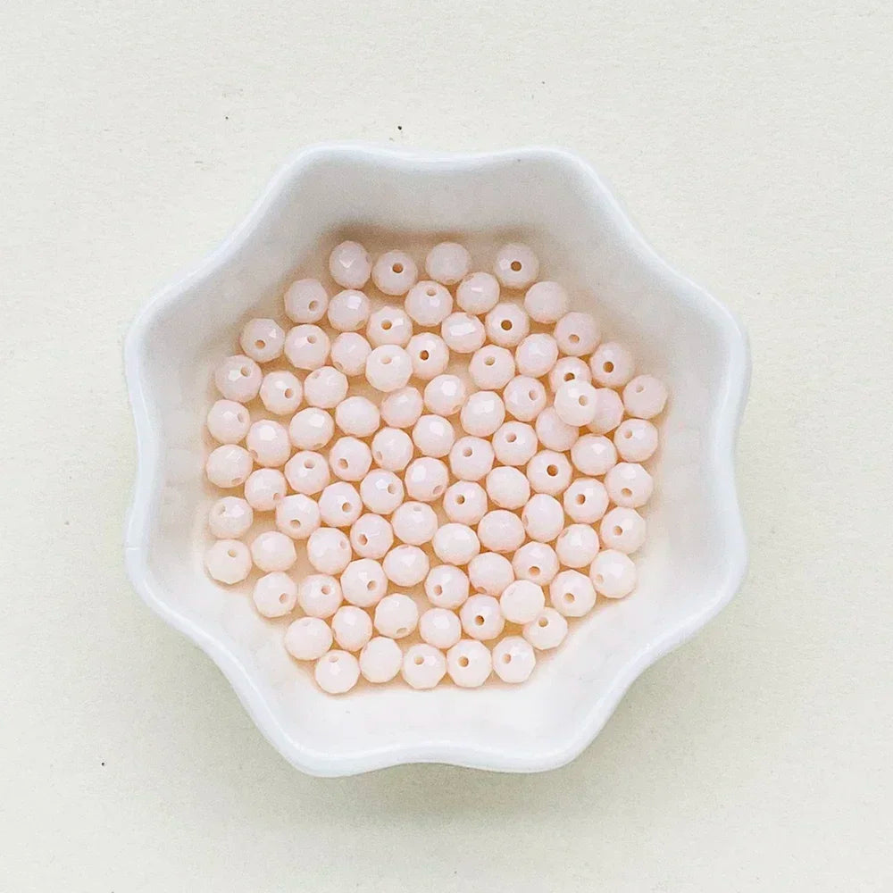 50pcs 4*6mm Rondelle Austria faceted Flat Acrylic Round Beads