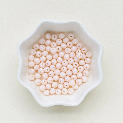 50pcs 4*6mm Rondelle Austria faceted Flat Acrylic Round Beads