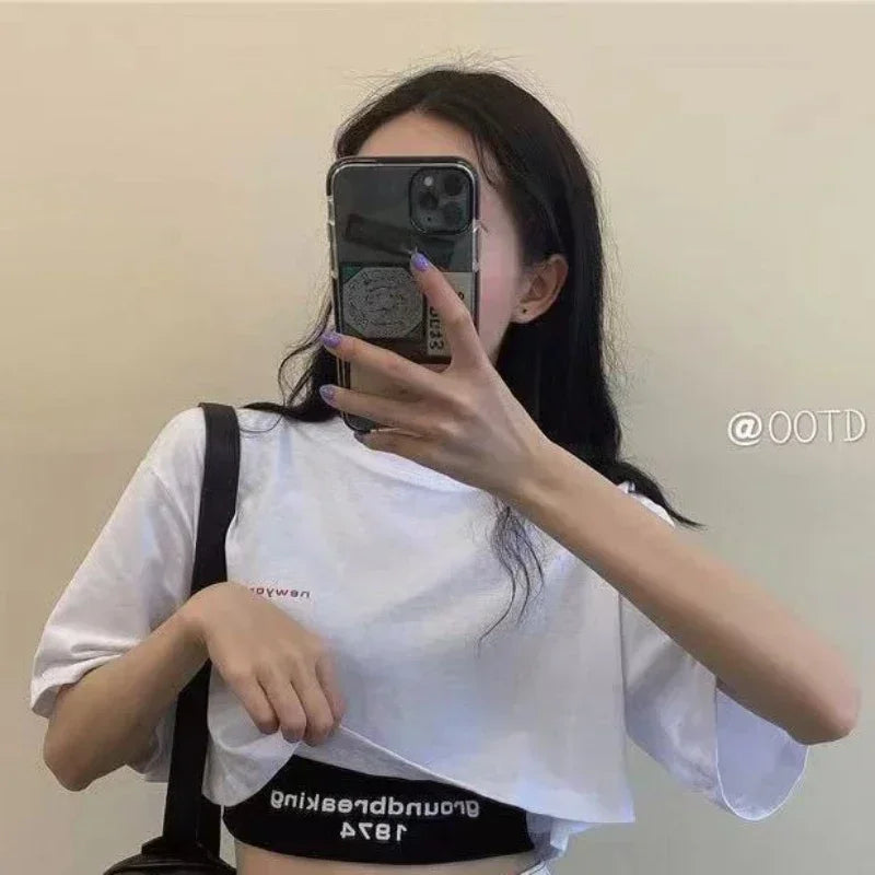Women's Harajuku Cargo Pants 2 Piece Sets