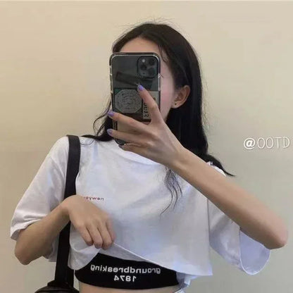Women's Harajuku Cargo Pants 2 Piece Sets