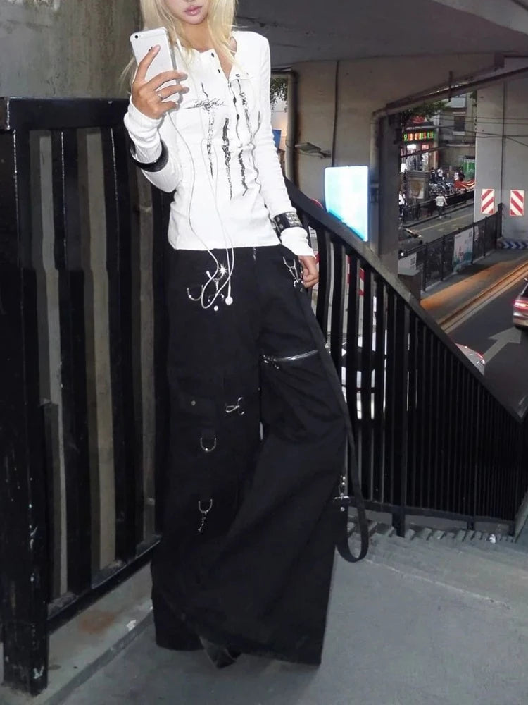 Aesthetic Autumn Slim Long Sleeve Y2k Outfits