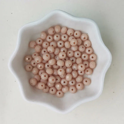 50pcs 4*6mm Rondelle Austria faceted Flat Acrylic Round Beads