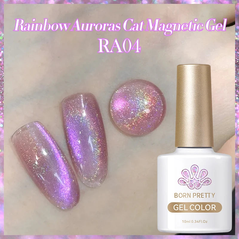 BORN PRETTY 10ml Pink Glass Cat Magnetic Gel