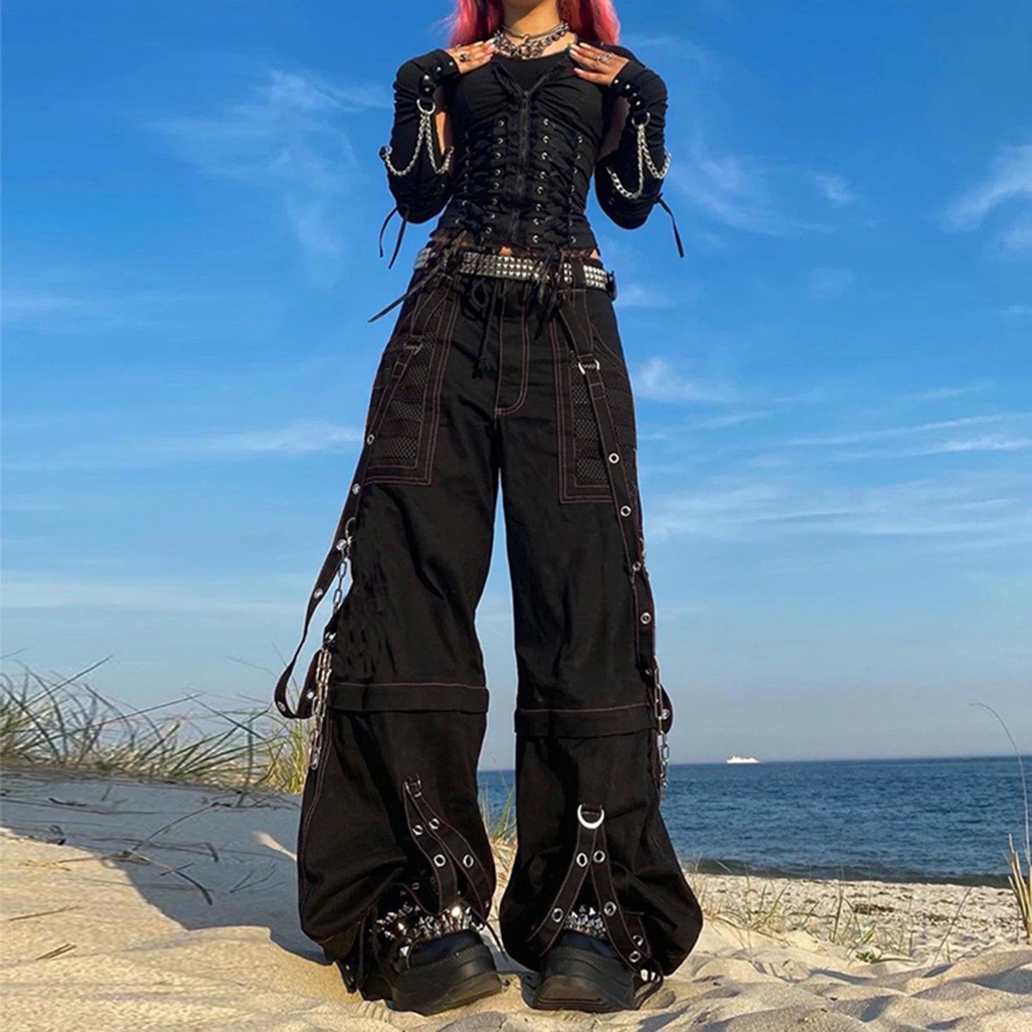 High Waist Baggy Jeans Harajuku Punk Y2K