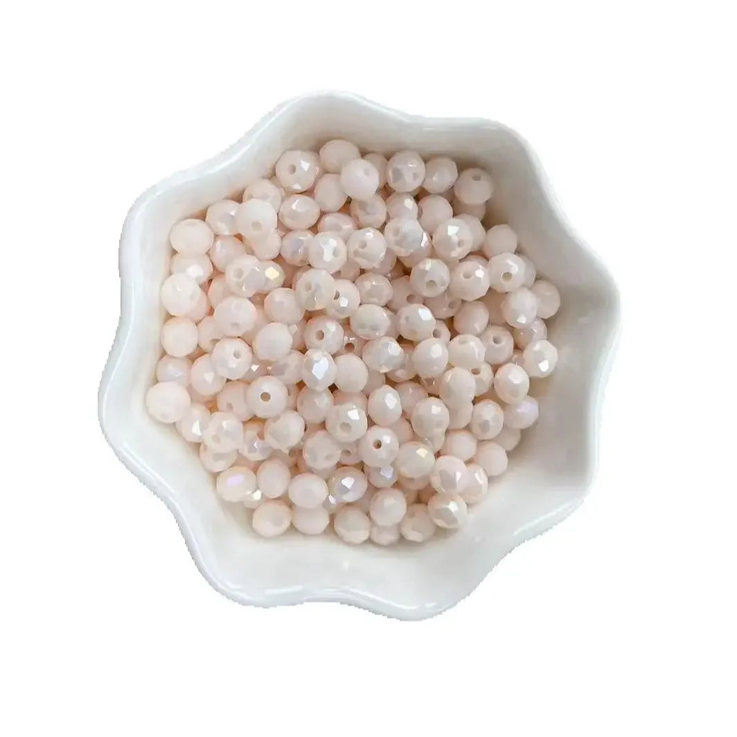 50pcs 4*6mm Rondelle Austria faceted Flat Acrylic Round Beads