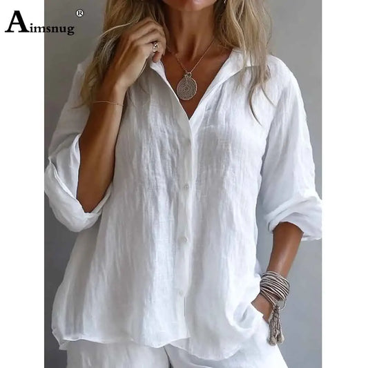 Europe Style Long Sleeve Cotton Linen Shirt(s)