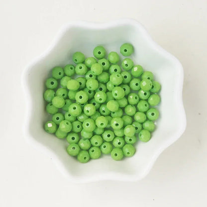50pcs 4*6mm Rondelle Austria faceted Flat Acrylic Round Beads