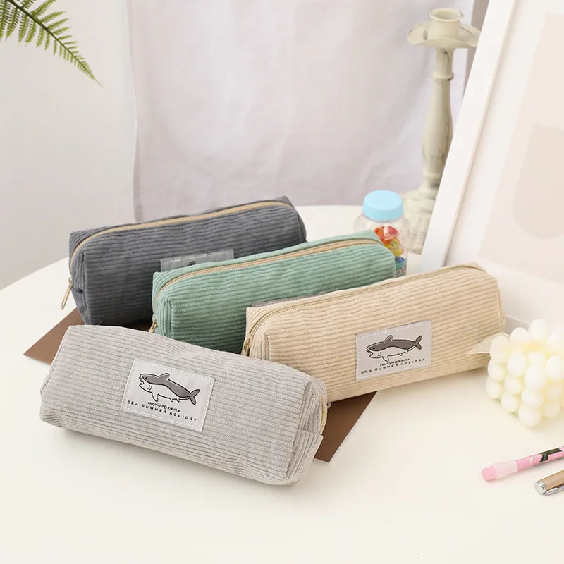 Cute Corduroy Pencil Case