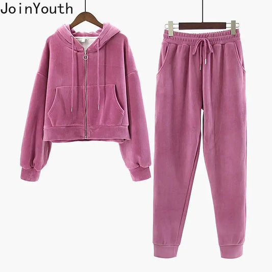 Tracksuit Korean Two Piece Sets Y2K