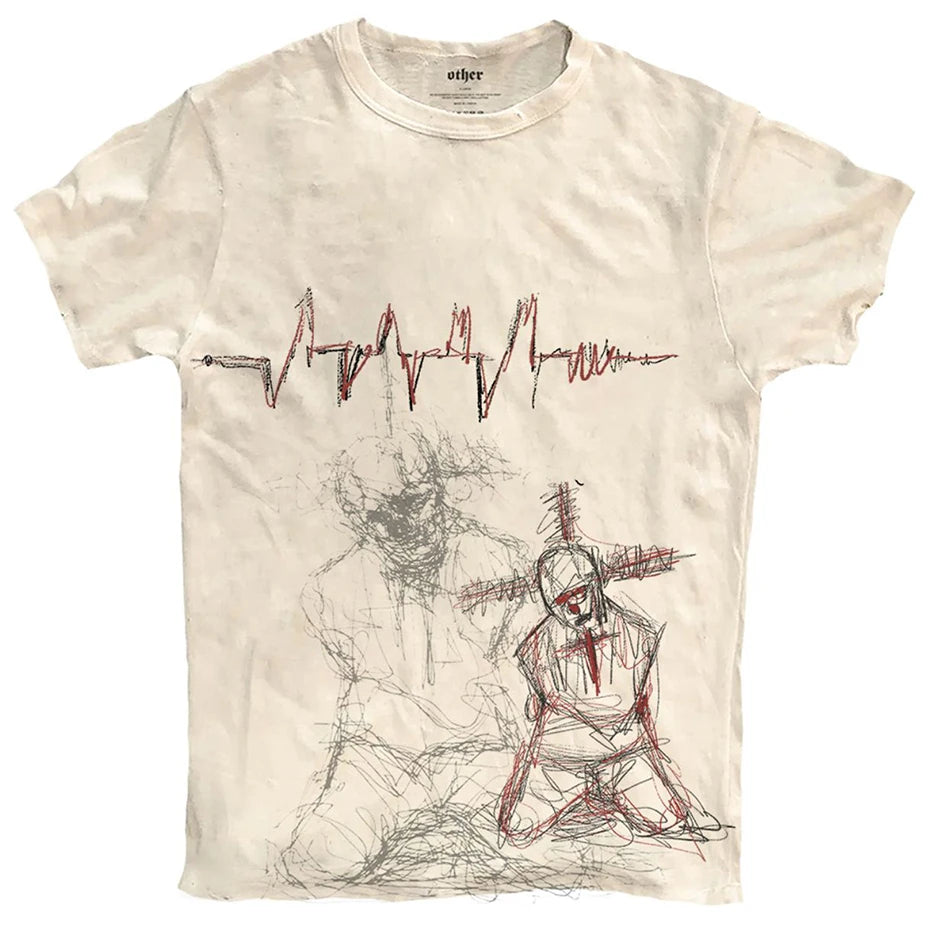 Vintage Ripped T Shirts Men Streetwear Harajuku Graphic
