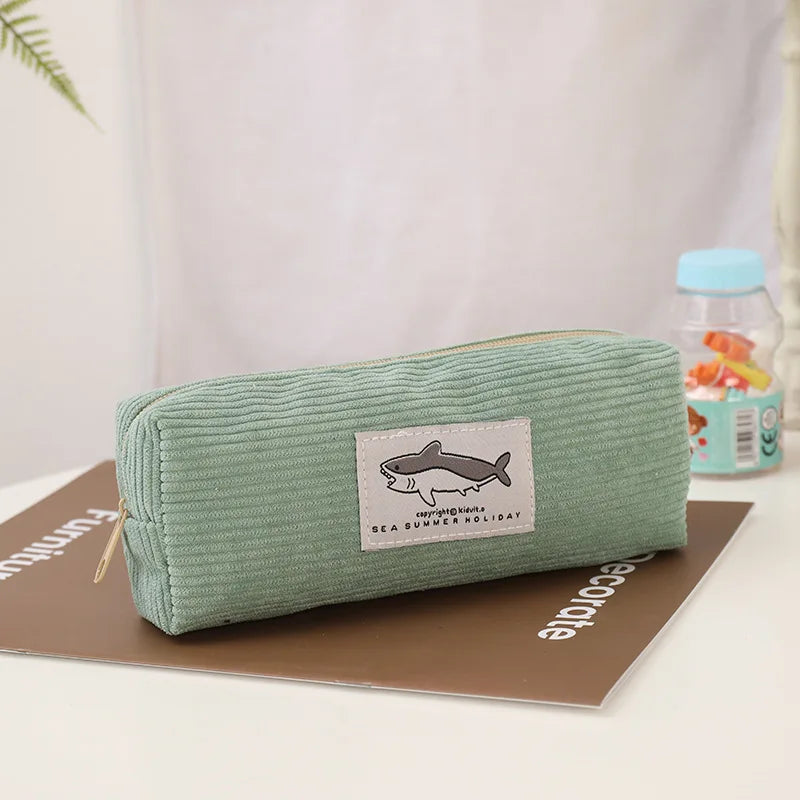 Cute Corduroy Pencil Case