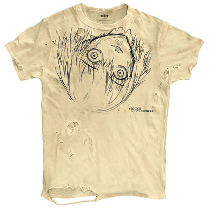 Vintage Ripped T Shirts Men Streetwear Harajuku Graphic