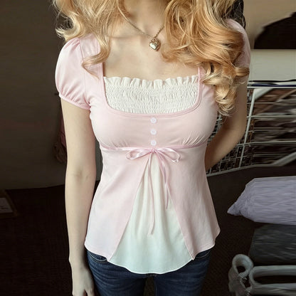 Y2K Blouse Sweet Coquette