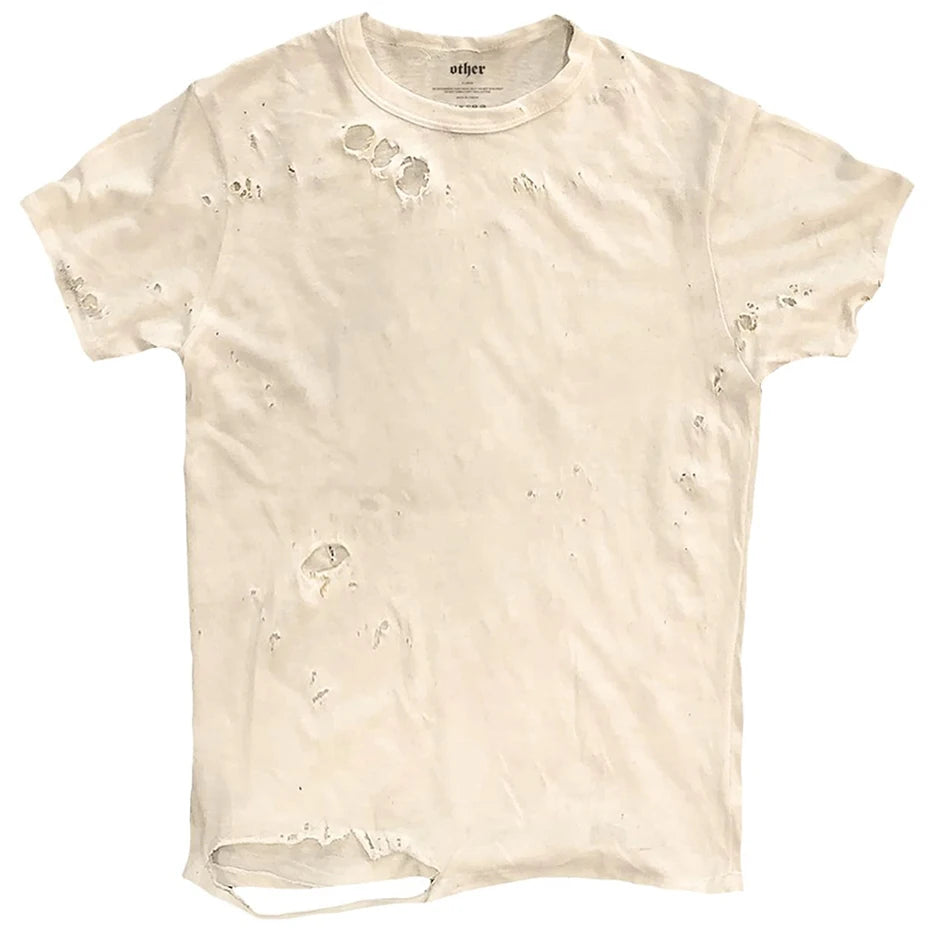 Vintage Ripped T Shirts Men Streetwear Harajuku Graphic