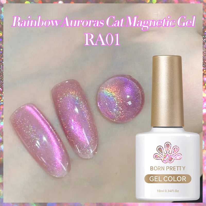 BORN PRETTY 10ml Pink Glass Cat Magnetic Gel