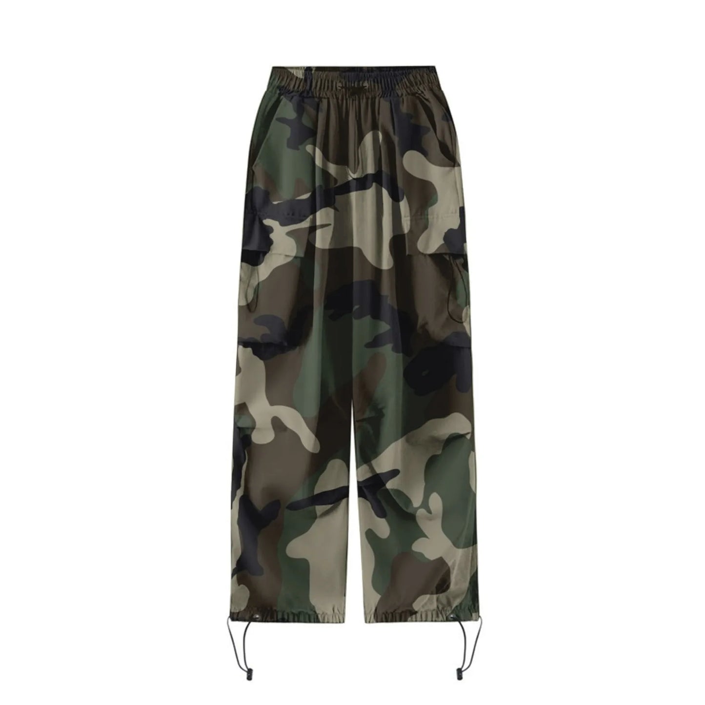 Baggy Camo Print Drawstring Loose