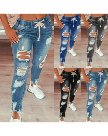 Cute Tight Waist Jeans