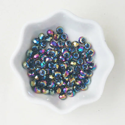50pcs 4*6mm Rondelle Austria faceted Flat Acrylic Round Beads