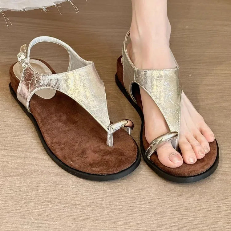 Low-heeled Transparent Rhinestone Shoes